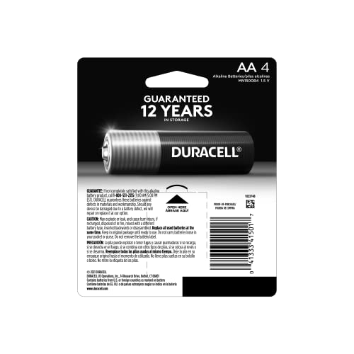 Duracell - CopperTop AA Alkaline Batteries - Long Lasting, All-Purpose Double A Battery for Household and Business, 4 Batteries, Power Remotes, Toys, and More, Reliable and Trustworthy-UPStoxs