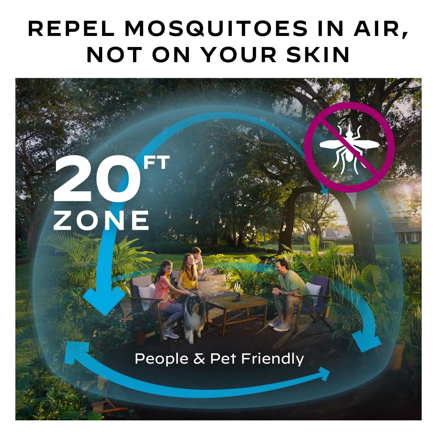 Thermacell Patio Shield Mosquito Repellent E-Series Rechargeable Repeller Bundle, 20’ Mosquito Protection Zone, Includes 40-Hour Repellent Refill, No Spray, Flame or Scent, Bug Spray Alternative-UPStoxs