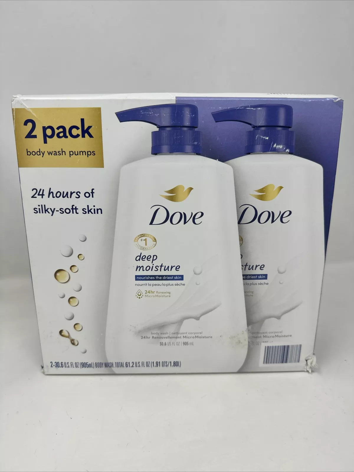 Dove Deep Moisture Renewing Body Wash, 30.6 fl. oz., 2 pk.