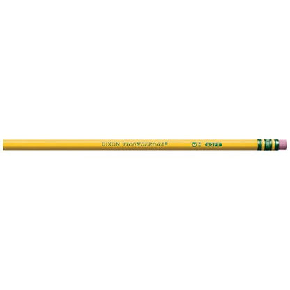 Ticonderoga Wood-Cased Pencils, Unsharpened, 2 HB Soft, Yellow, 24 Count-UPStoxs