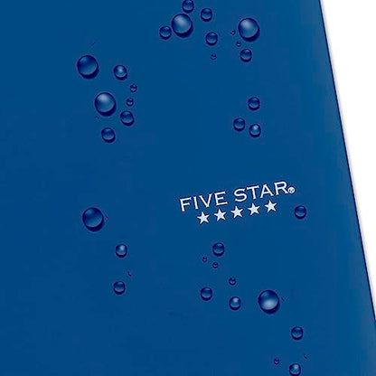 Five Star Spiral Notebook + Study App, 5 Subject, College Ruled Paper, Fights Ink Bleed, Water Resistant Cover, 8-1/2" x 11", 200 Sheets, Blue (73635)-UPStoxs