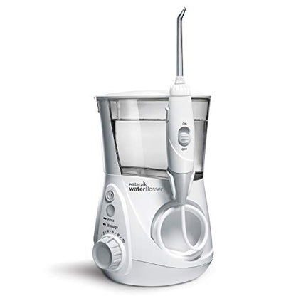Waterpik Aquarius Water Flosser Professional For Teeth, Gums, Braces, Dental Care, Electric Power With 10 Settings, 7 Tips For Multiple Users And Needs, ADA Accepted, White WP-660, Packaging May Vary-UPStoxs
