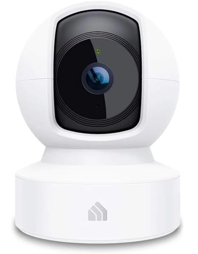Kasa Indoor Pan/Tilt Smart Security Camera, 1080p HD Dog-Camera,2.4GHz with Night Vision,Motion Detection for Baby and Pet Monitor, Cloud & SD Card Storage, Works with Alexa& Google Home (EC70), White-UPStoxs