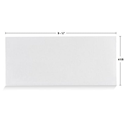 #10 Security Tinted Self-Seal Envelopes - No Window - Size 4-1/8 X 9-1/2 Inches - White - 24 LB - 100 Count (34100)-UPStoxs