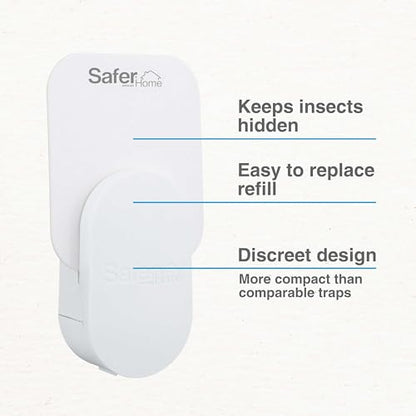 Safer Home SH502 Indoor Plug-In Fly Trap for Flies, Fruit Flies, Moths, Gnats, and Other Flying Insects – 400 Sq Ft of Protection-UPStoxs