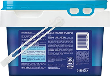 CLOROX Pool&Spa XtraBlue 3” Chlorinating Tablets, Kills Bacteria & Stops Algae, 5 LB-UPStoxs