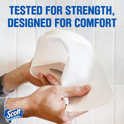 Scott ComfortPlus Toilet Paper, 12 Double Rolls, 231 Sheets per Roll, Septic-Safe, 1-Ply Toilet Tissue-UPStoxs