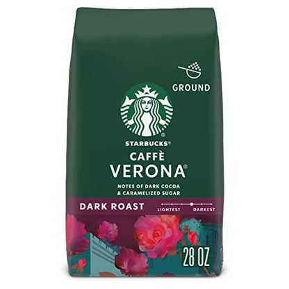 Starbucks Ground Coffee, Dark Roast Coffee, Caffè Verona, 100% Arabica, 1 bag (28 oz)-UPStoxs