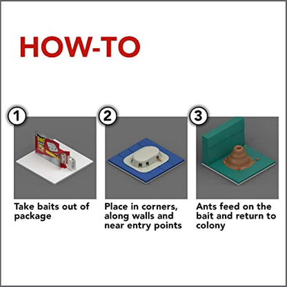 Raid Ant Killer Baits, For Household Use, Kills the Colony, Kills Ants for 3 Months, Child Resistant, 4 Count-UPStoxs