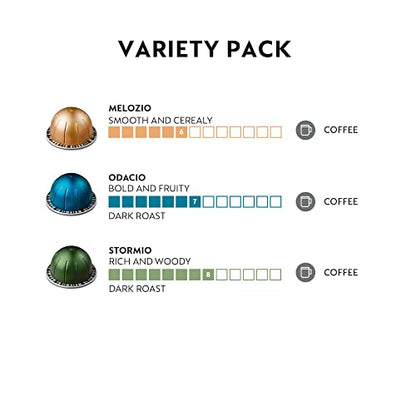 Nespresso Capsules VertuoLine, Variety Pack, Medium and Dark Roast Coffee, 10 Count (Pack of 3) Coffee Pods, Brews 7.8 oz-UPStoxs