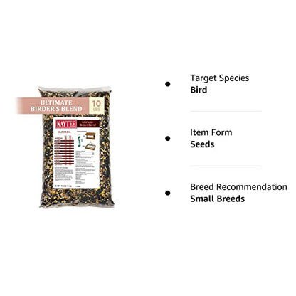 Kaytee Wild Bird Ultimate Birder's Blend Food Seed For Grosbeaks, Cardinals, Nuthatches, Woodpeckers & Other Wild Birds, 10 Pound-UPStoxs