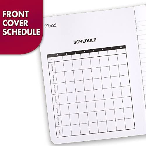 Mead Composition Notebooks, 3 Pack, Wide Ruled Paper, 9-3/4" x 7-1/2", 100 Sheets per Comp Book, Black Marble (38301)-UPStoxs