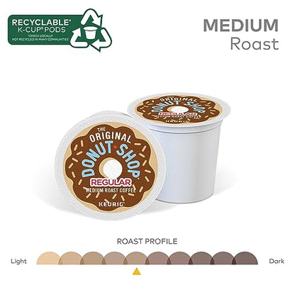 The Original Donut Shop Regular Keurig Single-Serve K-Cup Pods, Medium Roast Coffee, 12 Count (Pack of 6), Total 72 Count-UPStoxs
