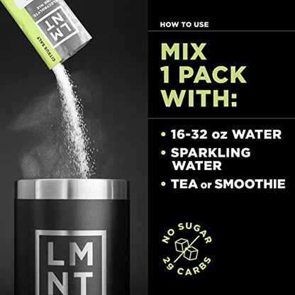 LMNT Zero Sugar Electrolytes - Citrus Salt | Drink Mix | 30 Count-UPStoxs