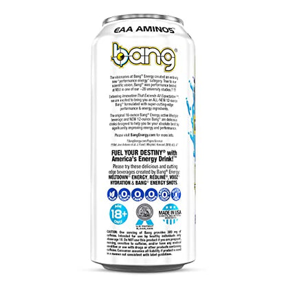 Bang Energy Blue Razz, Sugar-Free Energy Drink, 16-Ounce (Pack of 12)-UPStoxs