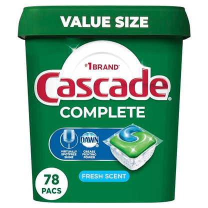 Cascade Complete Dishwasher Pods - Fresh Scent ActionPacs, 78 Count-UPStoxs