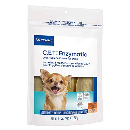Virbac C.E.T. Enzymatic Oral Hygiene Chews for Dogs Beef 8.4 Ounces-UPStoxs