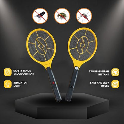DEVOGUE® Electric Fly Swatter Bug Zapper Battery Operated Flies Killer Indoor & Outdoor Pest Control Mosquito Zapper and Insect Catcher Racket-UPStoxs