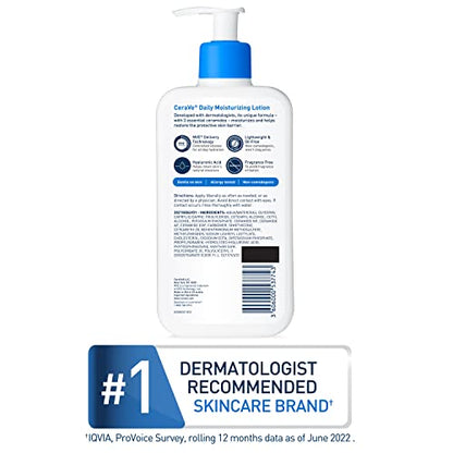 CeraVe Daily Moisturizing Lotion for Dry Skin | Body Lotion & Face Moisturizer with Hyaluronic Acid and Ceramides | Daily Moisturizer | Fragrance Free | Oil-Free | 19 Ounce-UPStoxs