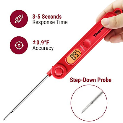ThermoPro TP-03B Digital Meat Thermometer for Cooking Kitchen Food Candy Instant Read Thermometer with Backlight and Magnet for Oil Deep Fry BBQ Grill Smoker Thermometer-UPStoxs