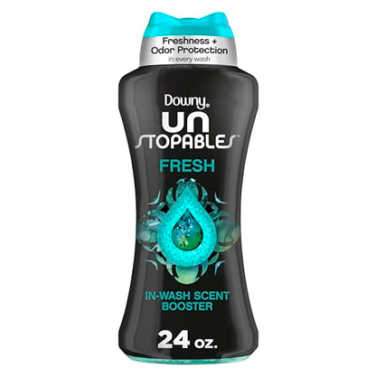 Downy Unstopables In Wash Scent Booster Beads, Fresh Scent, 24 oz Laundry Beads for Odor Protection-UPStoxs