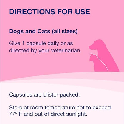 Proviable Digestive Health Supplement Multi-Strain Probiotics and Prebiotics for Cats and Dogs - with 7 Strains of Bacteria, 80 Capsules-UPStoxs