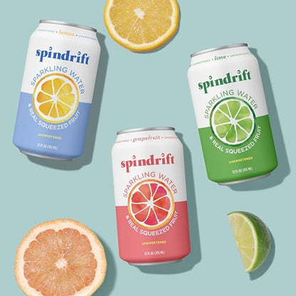 Spindrift Sparkling Water, 4 Flavor Variety Pack, Made with Real Squeezed Fruit, 12 Fl Oz (Pack of 20)-UPStoxs