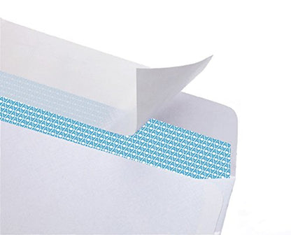 #10 Security Tinted Self-Seal Envelopes - No Window - Size 4-1/8 X 9-1/2 Inches - White - 24 LB - 100 Count (34100)-UPStoxs