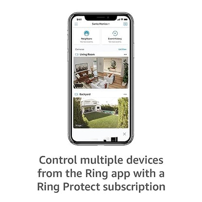 Ring Stick Up Cam Battery | Weather-Resistant Outdoor Camera, Live View, Color Night Vision, Two-way Talk, Motion alerts, Works with Alexa | White-UPStoxs