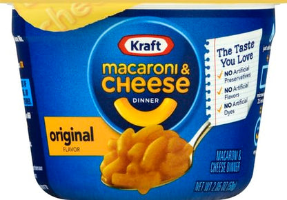 Kraft Original Easy Microwavable Macaroni and Cheese Cups (8 ct Box, 2.05 oz Cups)-UPStoxs