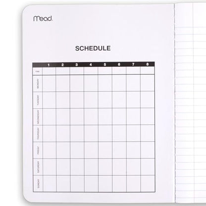 Mead Composition Notebooks, 12 Pack, Wide Ruled Paper, 9-3/4" x 7-1/2", 100 Sheets per Comp Book, Black Marble (72936)-UPStoxs