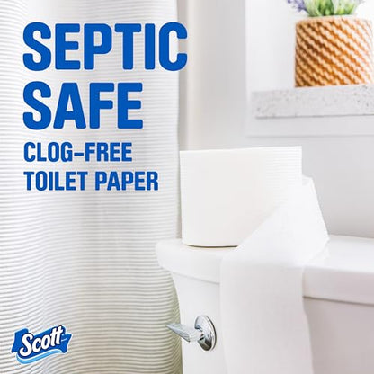 Scott ComfortPlus Toilet Paper, 12 Double Rolls, 231 Sheets per Roll, Septic-Safe, 1-Ply Toilet Tissue-UPStoxs