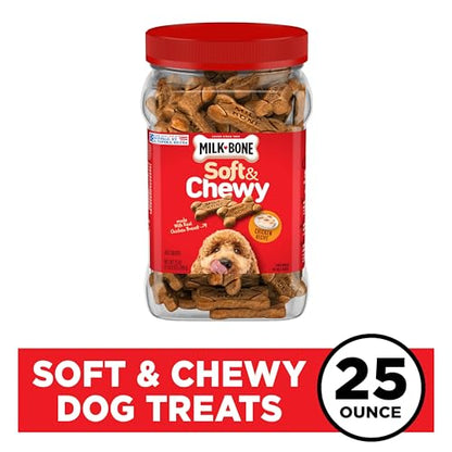 Milk-Bone Soft & Chewy Dog Treats, Chicken Recipe, 25 Ounce Made with Real Chicken Breast-UPStoxs