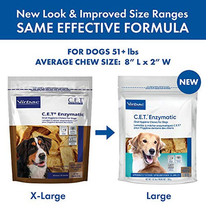 Virbac CET Enzymatic Oral Hygiene Chews for Dogs-UPStoxs
