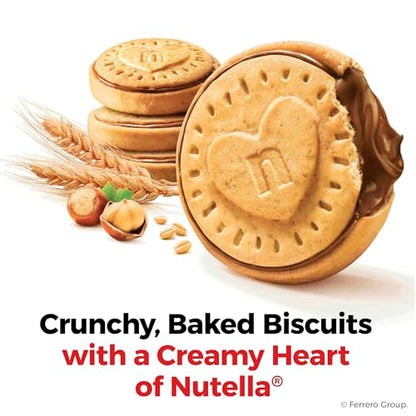 Nutella Biscuits, 20 Count Cookies, Hazelnut Spread with Cocoa, Kids Snacks, 9.7 oz-UPStoxs