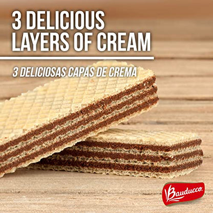 Bauducco Chocolate & Vanilla Wafer Cookies - Convenient Single Serve Wafer Cookies With 3 Layers of Cream - Delicious Sweet Snack on the go or Dessert 28.2oz (Pack of 20)-UPStoxs