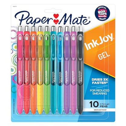Paper Mate InkJoy Gel Pens, Medium Point, Assorted, 10 Count-UPStoxs