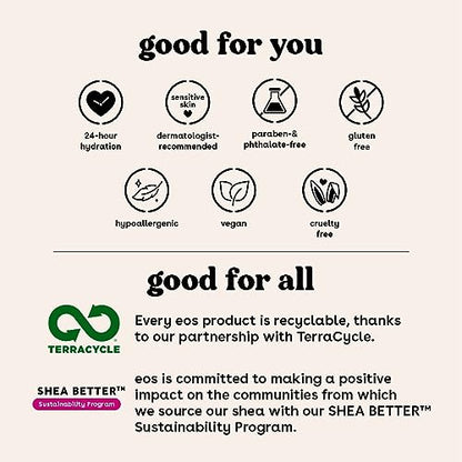 eos Shea Better Body Lotion- Vanilla Cashmere, 24-Hour Moisture Skin Care, Lightweight & Non-Greasy, Made with Natural Shea, Vegan, 16 fl oz-UPStoxs
