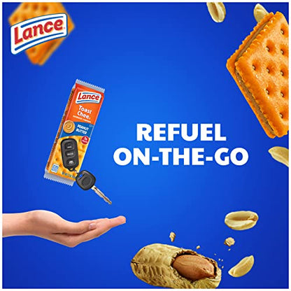 Lance Sandwich Crackers, ToastChee Peanut Butter, 20 Individually Wrapped Packs, 6 Sandwiches Each-UPStoxs