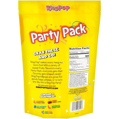 Ring Pop Bulk Candy Lollipop Variety Party Pack – 20 Count Lollipops w/ Assorted Flavors - Fun Candy For Birthdays, Party Favors, Bachelorette Parties, Back to School Treats & College Care Packages-UPStoxs