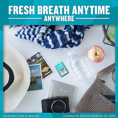 Listerine Cool Mint Pocketpaks Breath Strips Kills Bad Breath Germs, 24-Strip Pack (12 Pack)-UPStoxs