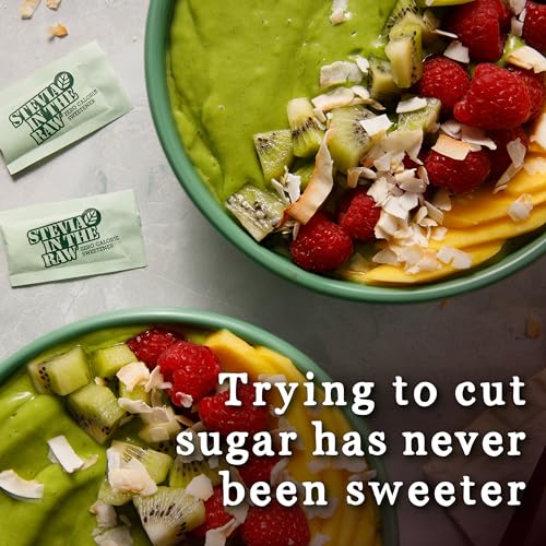Stevia In The Raw, Plant Based Zero Calorie, No Erythritol, Sugar Substitute, Sugar-Free Sweetener for Coffee, Hot & Cold Drinks, Suitable For Diabetics, Vegan, Gluten-Free, 200 Count Packets (1 Pack)-UPStoxs