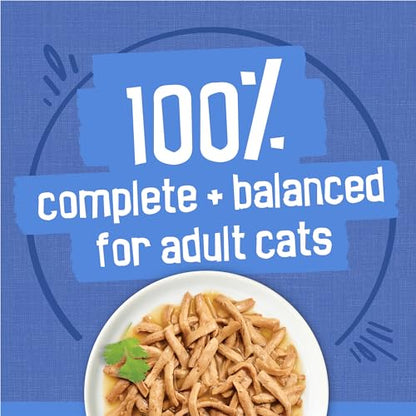 Purina Friskies Wet Cat Food Variety Pack, Shreds Beef, Turkey, Whitefish, and Chicken & Salmon - (Pack of 40) 5.5 oz. Cans-UPStoxs