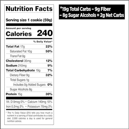 Quest Nutrition Chocolate Chip Protein Cookie; Keto Friendly; High Protein; Low Carb; 12 Count-UPStoxs