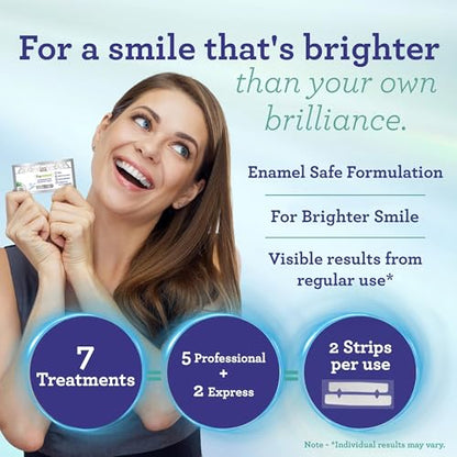 GuruNanda Teeth Whitening Strips, 7 Day Treatments, Enamel-Safe Teeth Whitening for Sensitive Teeth, Non-Slip, Dry Strip Technology-UPStoxs