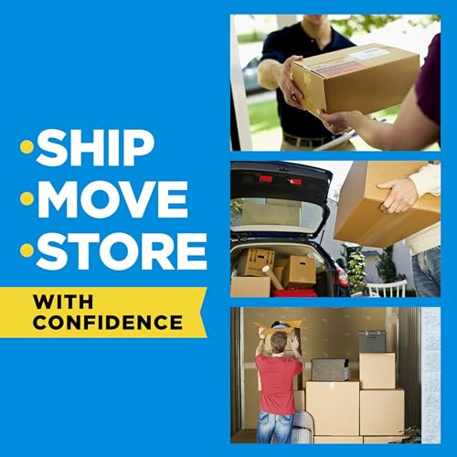 Scotch Heavy Duty Shipping and Moving Packing Tape, Clear, Packing and Moving Supplies, 1.88 in. x 22.2 yd., 6 Tape Rolls with Dispensers-UPStoxs