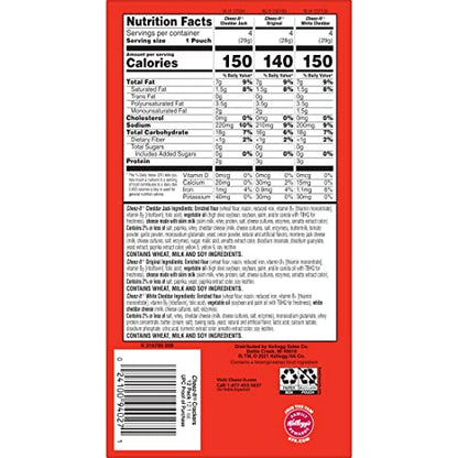 Cheez-It Cheese Crackers, Baked Snack Crackers, Lunch Snacks, Variety Pack, 12.1oz Box (12 Packs)-UPStoxs