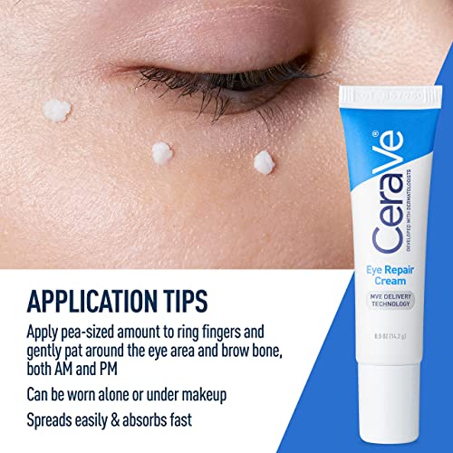 CeraVe Eye Repair Cream | Under Eye Cream For Puffiness And Bags Under Eyes | Hyaluronic Acid + Niacinamide + Marine Botanical Complex | Hydrating Eye Cream | Oil Free & Opthalmologist Tested-UPStoxs