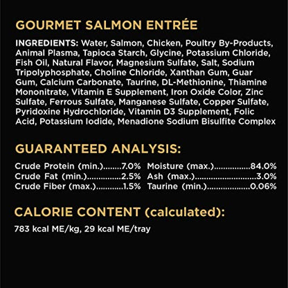 SHEBA Perfect Portions Cuts in Gravy Wet Cat Food Trays, Roasted Chicken, Gourmet Salmon and Tender Turkey Entrée Variety Pack, Easy Peel Twin-Pack Trays, 1.32 Ounce (Pack of 48)-UPStoxs