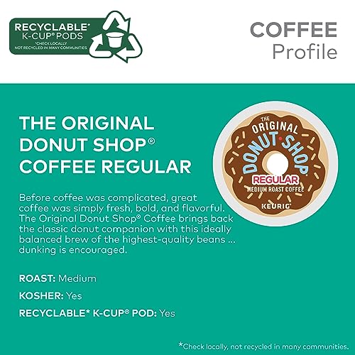The Original Donut Shop Regular Keurig Single-Serve K-Cup Pods, Medium Roast Coffee, 12 Count (Pack of 6), Total 72 Count-UPStoxs